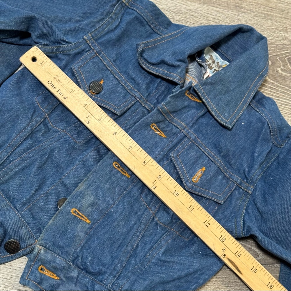 Vintage Jean Team 70s Denim Jacket tagged size 7 - Picture 6 of 7